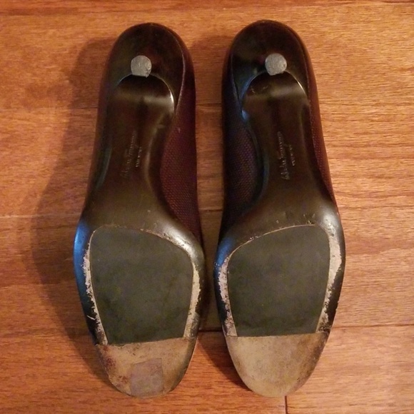 Salvatore Ferragamo Leather Pumps Brown Size 7 - Picture 5 of 7